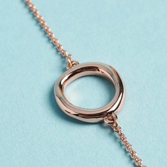 Swavorski Adore Jewelry Organic Circle Bracelet Rose Gold Crystal - Picture 7 of 8